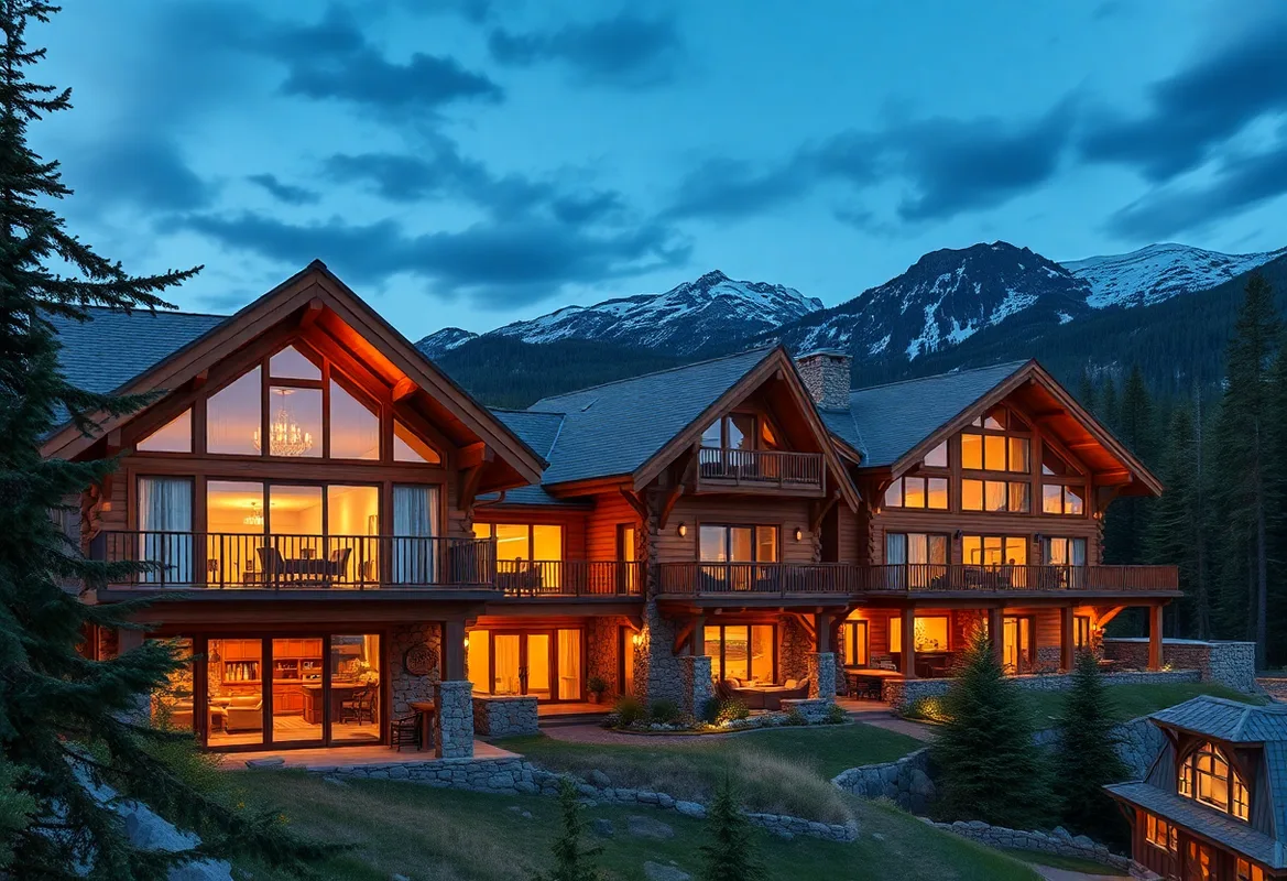 Cozy Mountain Cabins nestled in a serene natural landscape.