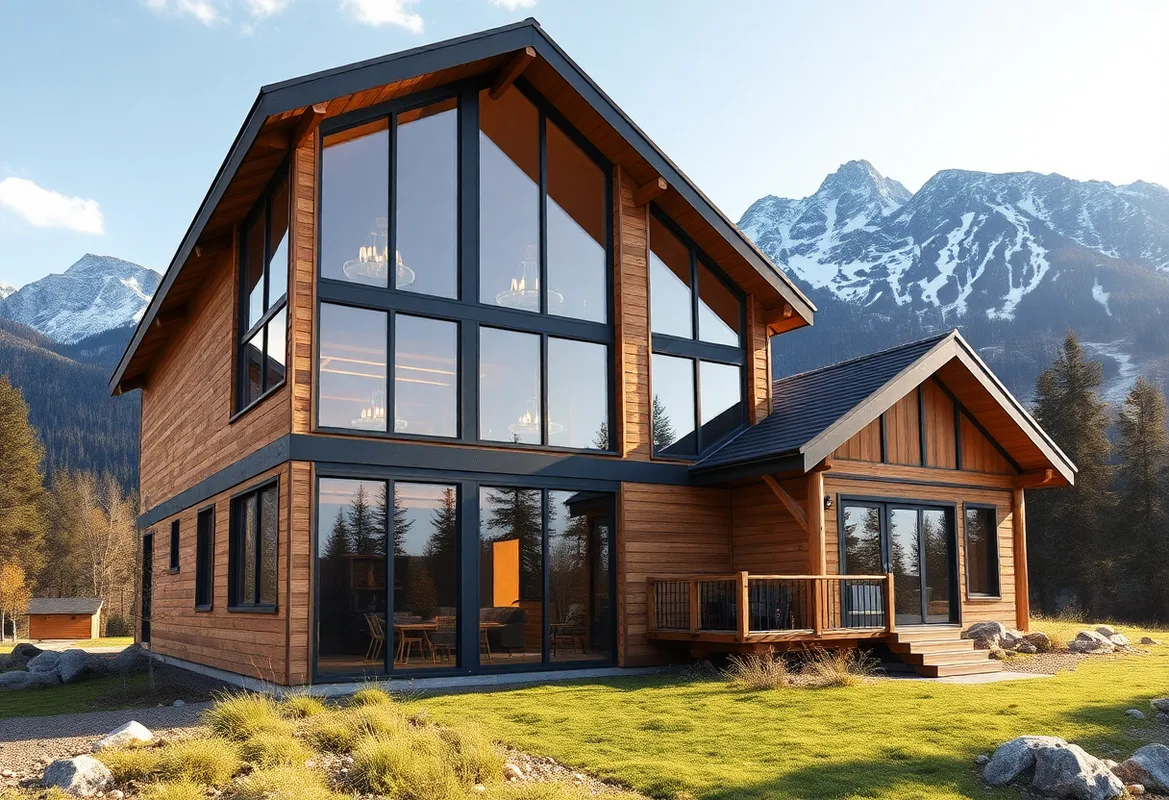 Variety of unique mountain cabins nestled in serene landscapes.