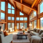 Airbnb Cabin Tips - Warm wood tones, cozy blankets, and soft lighting create an inviting cabin atmosphere that welcomes guests to unwind and relax.