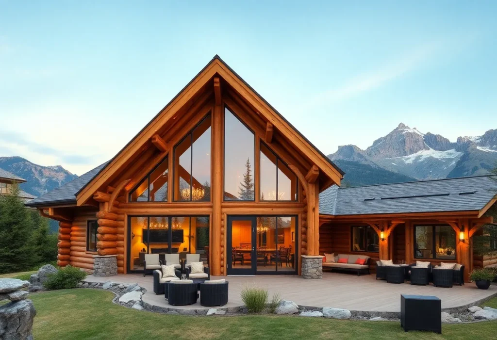 Secluded Romantic Cabins - Warm wooden textures, soft candlelight, and vibrant autumn leaves create an intimate and cozy escape in nature's embrace.