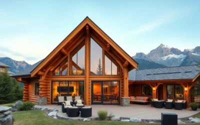 Secluded Romantic Cabins - Warm wooden textures, soft candlelight, and vibrant autumn leaves create an intimate and cozy escape in nature's embrace.